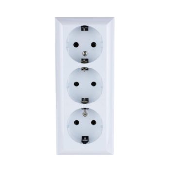   GAO 0312H Business Line IP20 3 férőhelyes földelt aljzat, 3 férőhelyes földelt csatlakozóaljzat, beltéri, 230 V~ / 50 Hz / 16 A, fehér