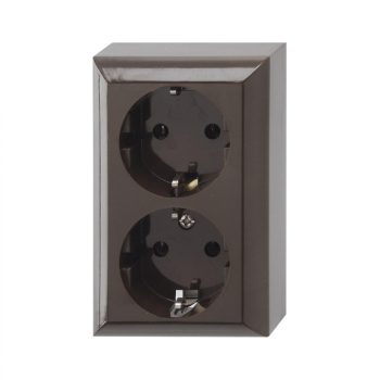   GAO 0510076777 Business Line IP20, 2 férőhelyes földelt csatlakozóaljzat, beltéri, 230 V~ /50 Hz / 16 A, barna