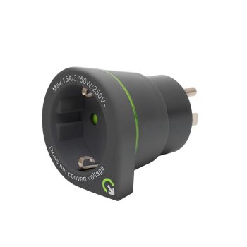   Q2POWER 1.200110-TH utazóadapter  Europe to USA”, bemeneti feszültség: 100-250 V, teljesítmény: 100 V - 1500 W / 250 V - 3750 W"