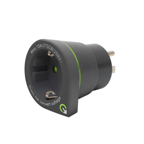 Q2POWER 1.200110-TH utazóadapter  Europe to USA”, bemeneti feszültség: 100-250 V, teljesítmény: 100 V - 1500 W / 250 V - 3750 W"