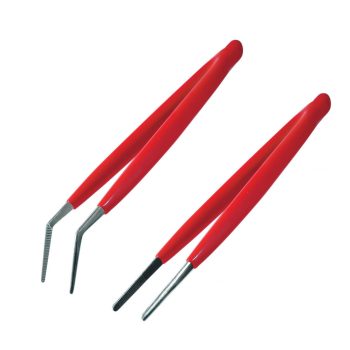   Pro'skit 908-T301 műszerészcsipesz-pár, 150 mm, egyenes és 45'-ban hajlított, szigetelt bevonat