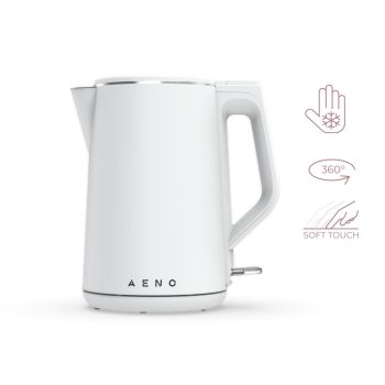   AENO AEK0002 EK2 vízforraló, 2200 W, 1.5 liter kapacitás, dupla falú, LED kijelzés, fehér