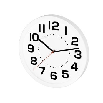   Home AWC250WH fali óra, üveg előlap, kontrasztos, jól leolvasható számlap, 1xAA elem tápellátás, átmérő 250mm