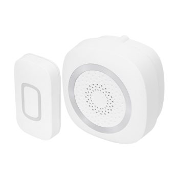   Home DB 1601DC vezeték nélküli csengő, 160m hatótáv, 60 dallam, 3-fokozatú hangerő és némítás, kapcsolható fényjelzés, elemes tápellátás