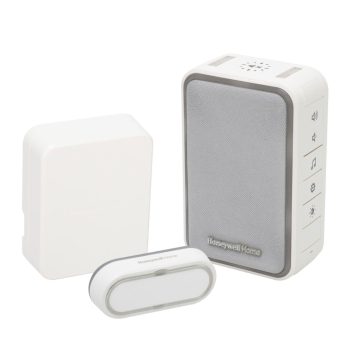   Honeywell Home DC315SCVL vezeték nélküli csengő, vezetékes - vezeték nélküli átlakítóval, 150m hatótáv, 6 dallam, időzíthető némítás, LED jelzőfény, állítható hangerő, elemes tápellátás