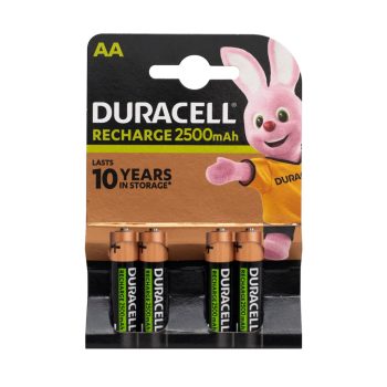   Duracell 10PP110047 AA NiMH akkumulátor, 1,2 V feszültség, 2500 mAh kapacitás, 4db/bliszter