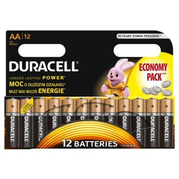   Duracell LR6 10PP100002 AA alkáli elem, 1,5 V feszültség, 12db/bliszter