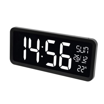   Home LTCJUMBO óra és hőmérő, asztali és fali óra, USB adapter hosszú, 2.5m vezetékkel, a környezethez alkalmazkodó fényerő