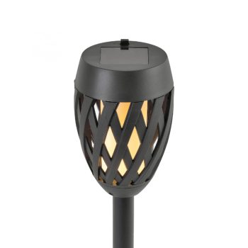   Home MX 200 napelemes kerti fáklya, 12 LED, automatikus, napelem és töltő, időjárásálló