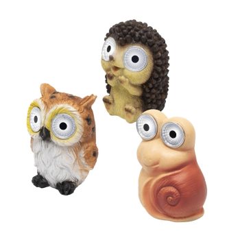   Home MX670 napelemes kerti lámpa, kisállatok, 2 db melegfehér LED, akkumulátor, műgyanta és műanyag, 12db/display