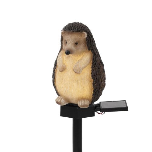 Home MX671S napelemes kerti lámpa, sün, 1 db melegfehér LED, akkumulátor, műgyanta, leszúrható