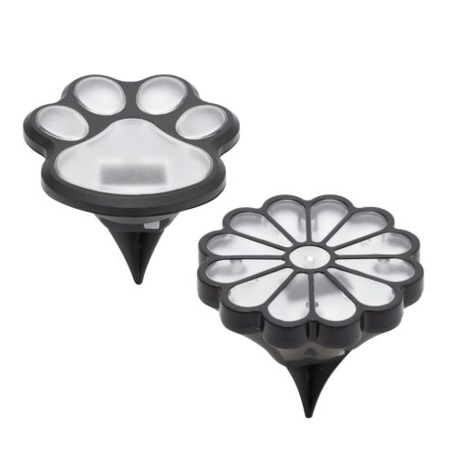 HOME MX674 napelemes kerti lámpa, tappancs, virág, 12db/display, 1db melegfehér LED, beépített akkumulátor