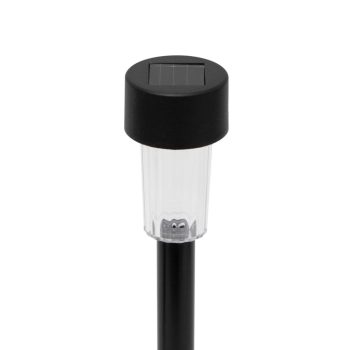   Home MX842 napelemes kerti lámpa, 1 db hidegfehér LED, akkumulátor, fekete műanyag, 24db-os szett