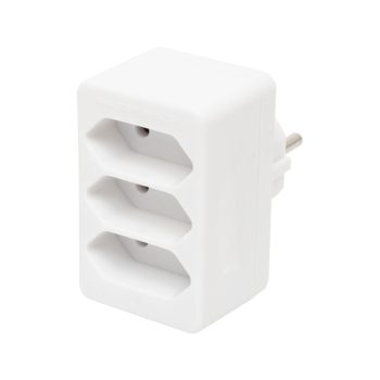   Home NV 23/WH hálózati elosztó, 3 EURO aljzat gyermekvédelemmel ellátva, max. 3 x 500 W, fehér