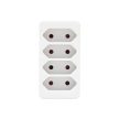 Home NV 24/WH hálózati elosztó, 4 EURO aljzat gyermekvédelemmel ellátva, max. 4 x 500 W, fehér