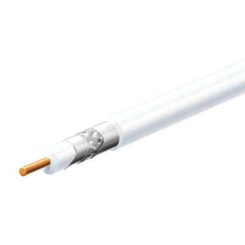   Home S 6TSV/WH koax kábel, 75 Ohm, PVC és PE szigetelés, réz bevonatú acél ér, alumínium + PET fólia 96 szál aluharisnya, 305m, fehér