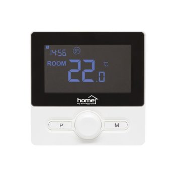   Home THE25B digitális vezetékes szobatermosztát, falra szerelhető, programozható, ablaknyitás-érzékelés, fagyvédelmi funkció, fekete