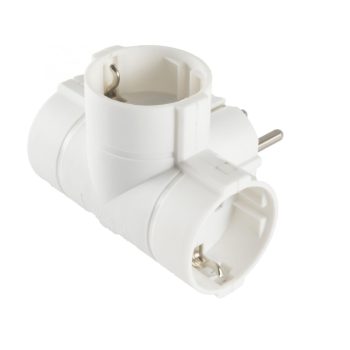   Home TPF-36 földelt hálózati T" elosztó, 3 db földelt aljzat, 250 V~, max. 16 A, max. 3680 W"