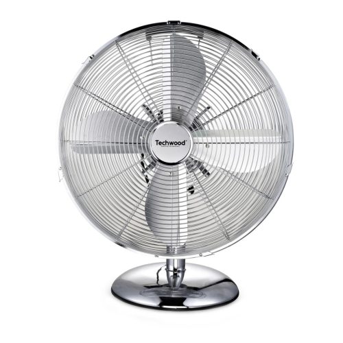 Techwood TVI-335 fém asztali ventilátor, 30 cm-es lapátátmérő, 45 W, 3 sebesség, oszcillálás, hálózati tápellátás