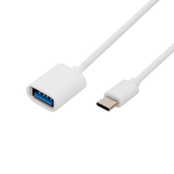   Home USBC OTG kábel, USB-C dugó, USB-A aljzat, kétirányú, 16cm, 2,1A, 480 Mbps
