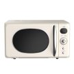 Zilan ZLN1245 retró mikrohullámú sütő, 700 W, 20 liter, 6 fokozat, LED kijelző, gyerekzár, elektronikus vezérlő, bézs